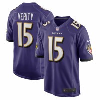 Baltimore Ravens Jake Verity Men's Nike Purple Game Jersey