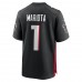 Atlanta Falcons Marcus Mariota Men's Nike Black Game Jersey