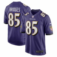 Baltimore Ravens Shemar Bridges Men's Nike Purple Player Game Jersey