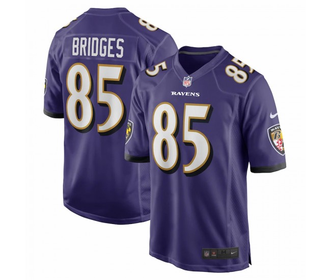 Baltimore Ravens Shemar Bridges Men's Nike Purple Player Game Jersey