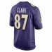 Baltimore Ravens Trevon Clark Men's Nike Purple Player Game Jersey