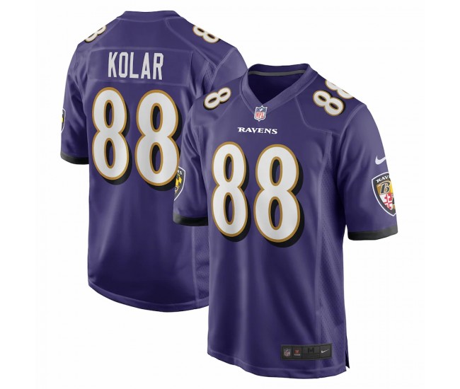 Baltimore Ravens Charlie Kolar Men's Nike Purple Player Game Jersey
