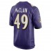Baltimore Ravens Zakoby McClain Men's Nike Purple Player Game Jersey