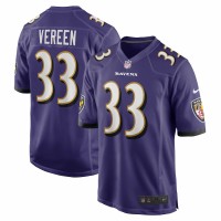Baltimore Ravens David Vereen Men's Nike Purple Player Game Jersey