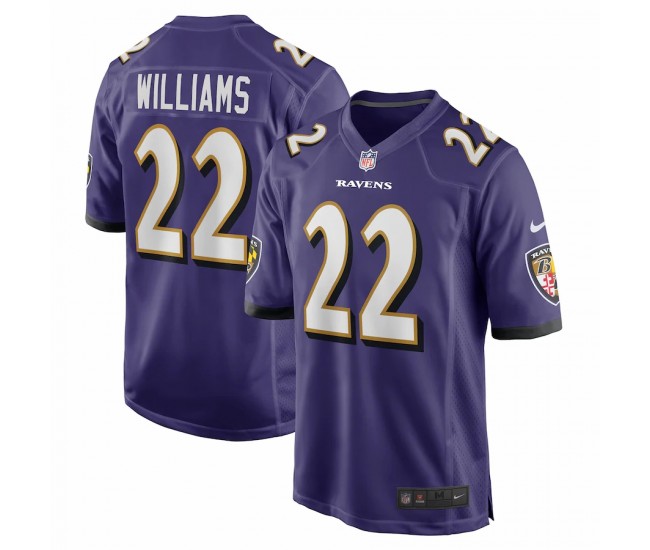 Baltimore Ravens Damarion Williams Men's Nike Purple Player Game Jersey
