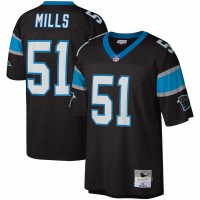 Carolina Panthers Sam Mills Men's Mitchell & Ness Black Legacy Replica Jersey