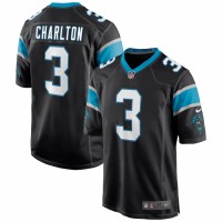 Carolina Panthers Joseph Charlton Men's Nike Black Game Jersey