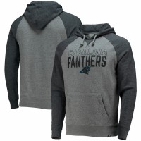 Carolina Panthers Men's '47 Heathered Gray Match Raglan Pullover Hoodie