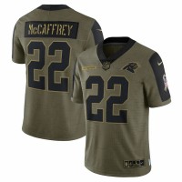 Carolina Panthers Christian McCaffrey Men's Nike Olive 2021 Salute To Service Limited Player Jersey