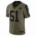 Carolina Panthers Sam Mills Men's Nike Olive 2021 Salute To Service Retired Player Limited Jersey