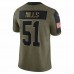 Carolina Panthers Sam Mills Men's Nike Olive 2021 Salute To Service Retired Player Limited Jersey