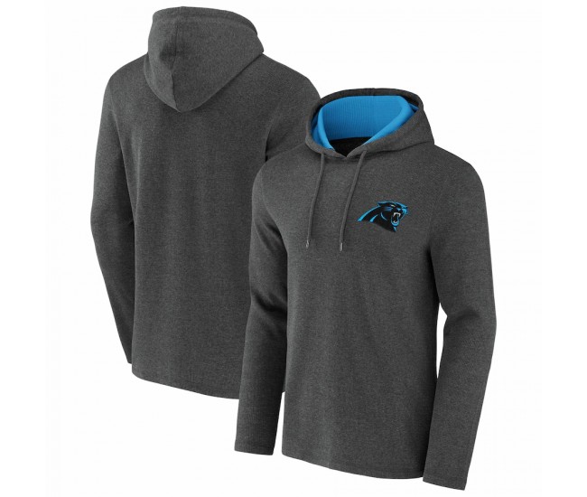 Carolina Panthers Men's NFL x Darius Rucker Collection by Fanatics Heathered Charcoal Waffle Knit Pullover Hoodie