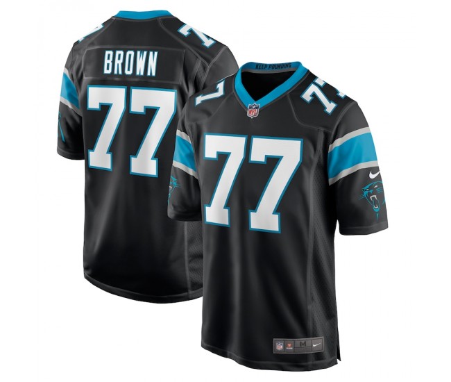 Carolina Panthers Deonte Brown Men's Nike Black Game Player Jersey