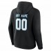Carolina Panthers Fanatics Men's Branded Black Team Authentic Personalized Name & Number Pullover Hoodie