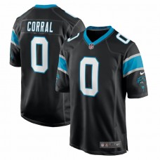 Carolina Panthers Matt Corral Men's Nike Black 2022 NFL Draft Pick Player Game Jersey