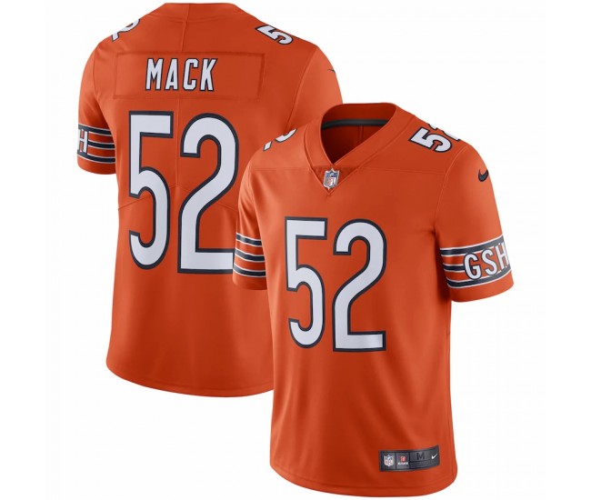 Chicago Bears Khalil Mack Men's Nike Orange Vapor Limited Jersey
