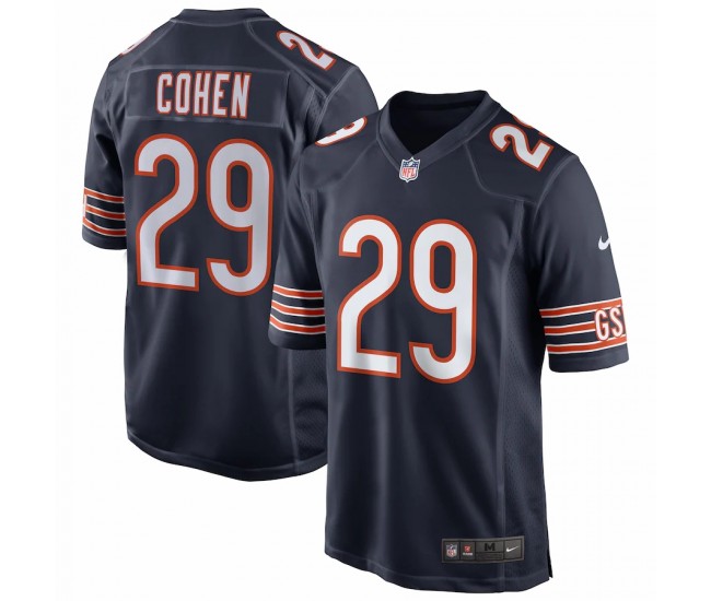 Chicago Bears Tarik Cohen Men's Nike Navy Game Jersey