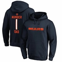 Chicago Bears Men's NFL Pro Line by Fanatics Branded Navy #1 Dad Pullover Hoodie