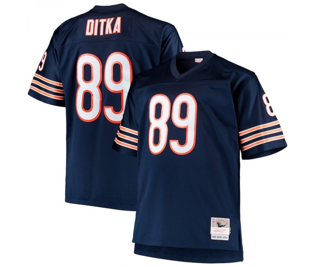 Chicago Bears Mike Ditka Men's Mitchell & Ness Navy Big & Tall 1966 Retired Player Replica Jersey