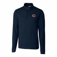 Chicago Bears Men's Cutter & Buck Navy Advantage Quarter-Zip Pullover Jacket