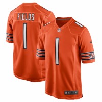 Chicago Bears Justin Fields Men's Nike Orange Alternate Game Jersey
