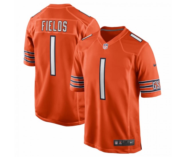 Chicago Bears Justin Fields Men's Nike Orange Alternate Game Jersey