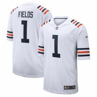 Chicago Bears Justin Fields Men's Nike White 2021 NFL Draft First Round Pick Alternate Classic Game Jersey