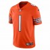 Chicago Bears Justin Fields Men's Nike Orange Alternate Vapor Limited Jersey