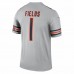 Chicago Bears Justin Fields Men's Nike Silver Inverted Legend Jersey