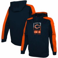 Chicago Bears Men's New Era Navy Combine Authentic Rise Pullover Hoodie
