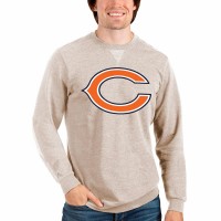 Chicago Bears Men's Antigua Oatmeal Team Reward Crewneck Pullover Sweatshirt