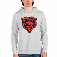 Chicago Bears Men's Antigua Heathered Gray Team Absolute Pullover Hoodie
