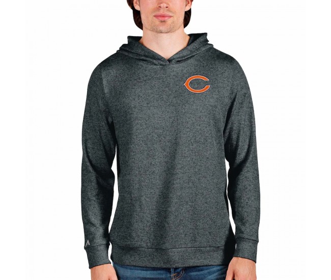 Chicago Bears Men's Antigua Heathered Charcoal Absolute Pullover Hoodie