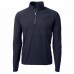 Chicago Bears Men's Cutter & Buck Navy Adapt Eco Knit Hybrid Recycled Quarter-Zip Pullover Top