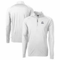 Chicago Bears Men's Cutter & Buck White Team Adapt Eco Knit Hybrid Recycled Quarter-Zip Pullover Top