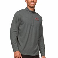 Chicago Bears Men's Antigua Heathered Charcoal Epic Quarter-Zip Pullover Top