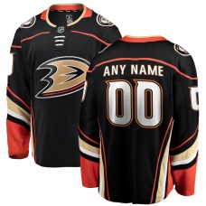 Anaheim Ducks Men's Fanatics Branded Black Home Breakaway Custom Jersey