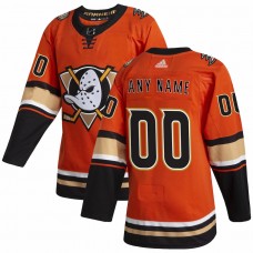 Anaheim Ducks Men's adidas Orange Alternate Authentic Custom Jersey