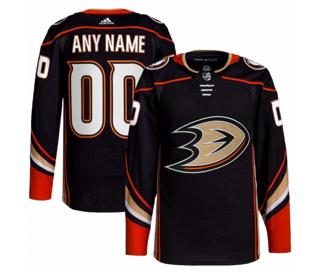 Anaheim Ducks Men's adidas Black Home Authentic Pro Custom Jersey