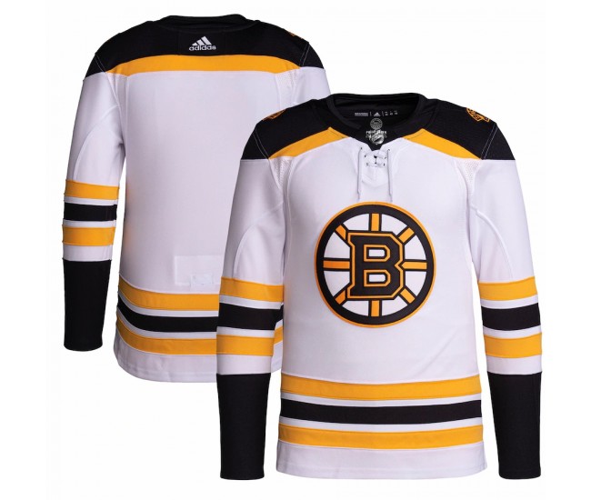 Boston Bruins Men's adidas White Away Primegreen Authentic Pro Jersey