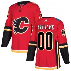 Calgary Flames Men's adidas Red Authentic Custom Jersey