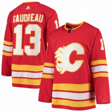 Calgary Flames Johnny Gaudreau Men's adidas Red Home Primegreen Authentic Pro Player Jersey
