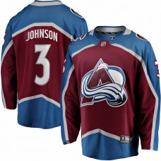 Colorado Avalanche Jack Johnson Men's Fanatics Branded Burgundy Home Breakaway Player Jersey