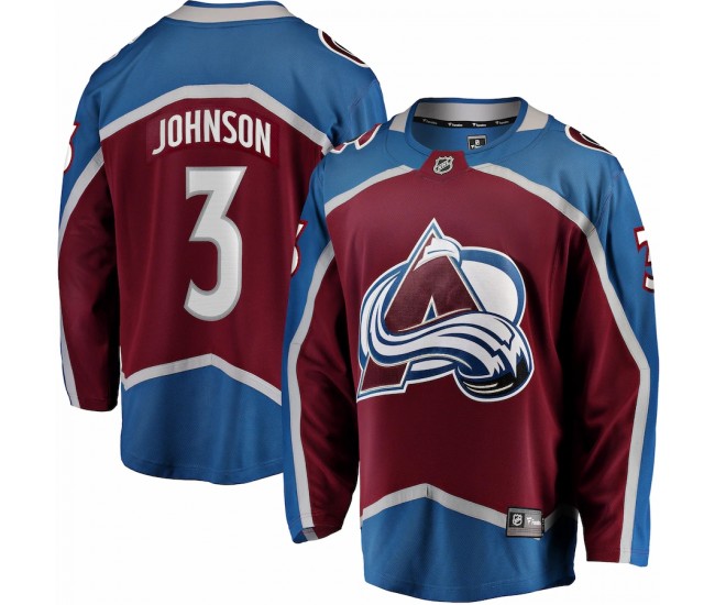 Colorado Avalanche Jack Johnson Men's Fanatics Branded Burgundy Home Breakaway Player Jersey