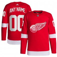 Detroit Red Wings Men's adidas Red Home Primegreen Authentic Pro Custom Jersey