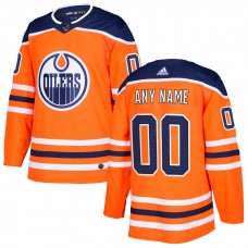 Edmonton Oilers Men's adidas Orange Authentic Custom Jersey