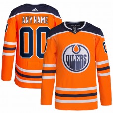 Edmonton Oilers Men's adidas Orange Home Authentic Pro Custom Jersey