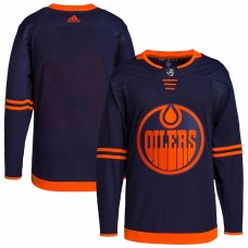 Edmonton Oilers Men's adidas Navy Alternate Primegreen Authentic Pro Blank Jersey