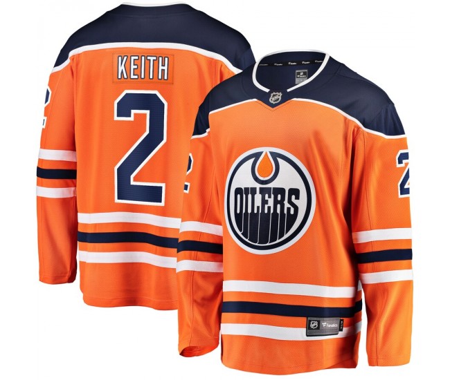 Edmonton Oilers Duncan Keith Men's Fanatics Branded Orange Breakaway Player Jersey