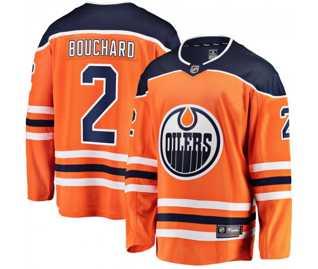 Edmonton Oilers Evan Bouchard Men's Fanatics Branded Orange Home Breakaway Jersey